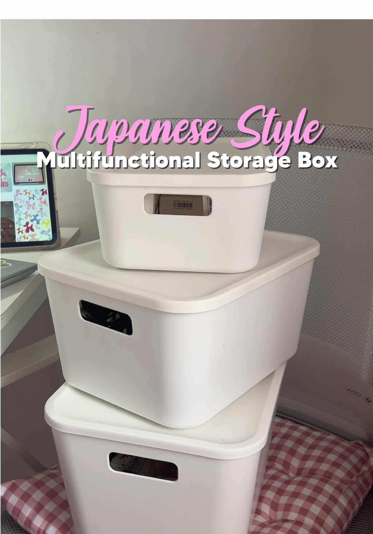 Aesthetic storage box idea. This is so useful!💗 #storagebox #storage #organizer #homeorganizer #fyp 