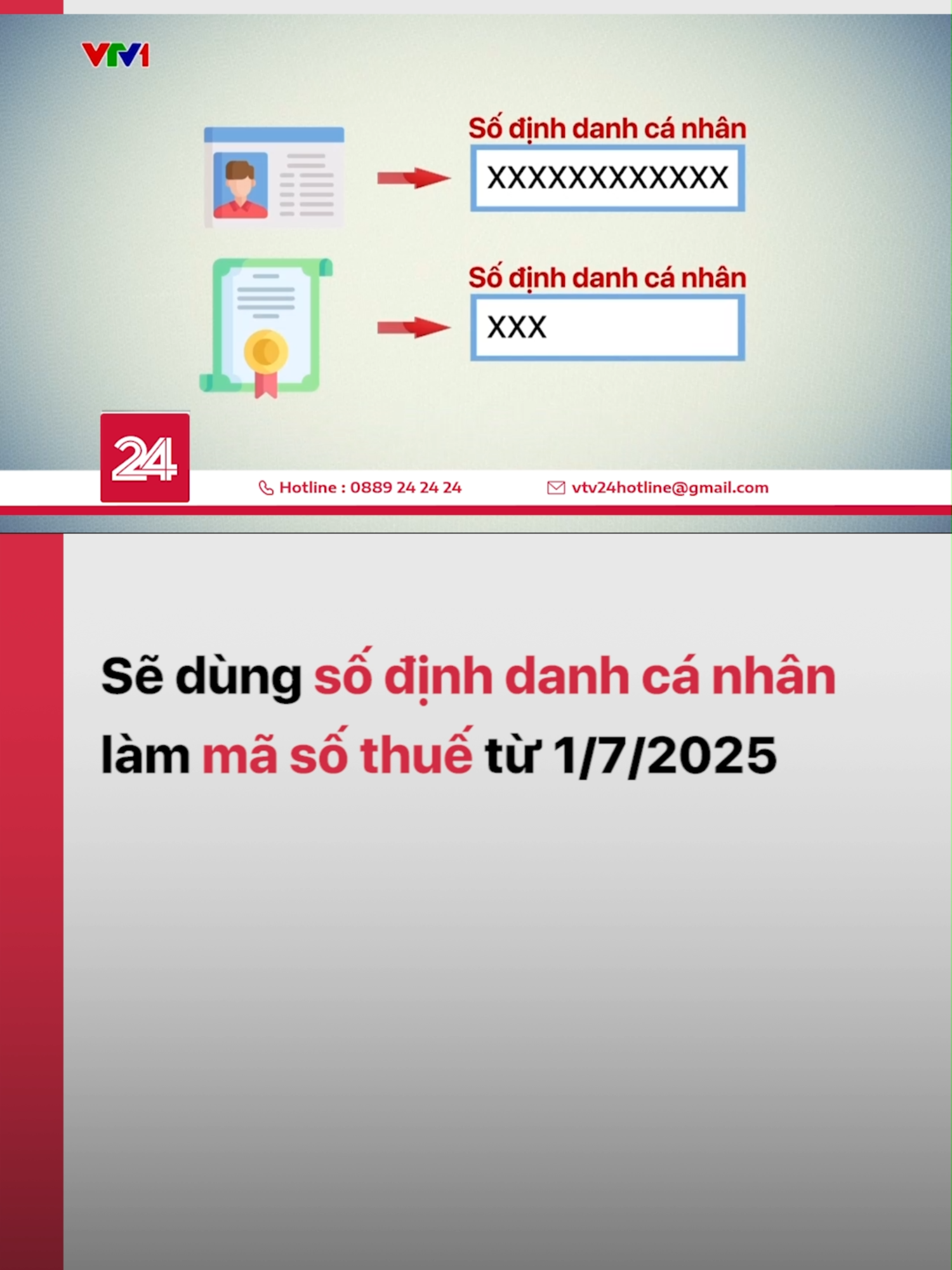 Từ ngày 1/7 tới đây, sẽ bỏ mã số thuế cá nhân, mà sử dụng số định danh cá nhân thay cho mã số thuế. Đây là nội dung trong Thông tư 86 của Bộ Tài chính mới được ban hành #vtv24 #tiktoknews #vtvdigital #masothue