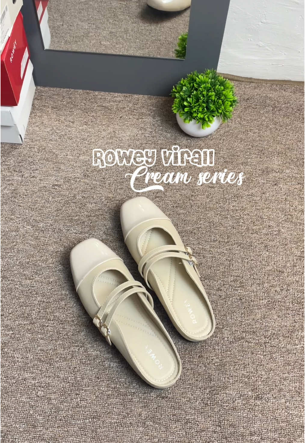 Rowey crem viral #sandalwanita #fyp #rowey #flatshoes 