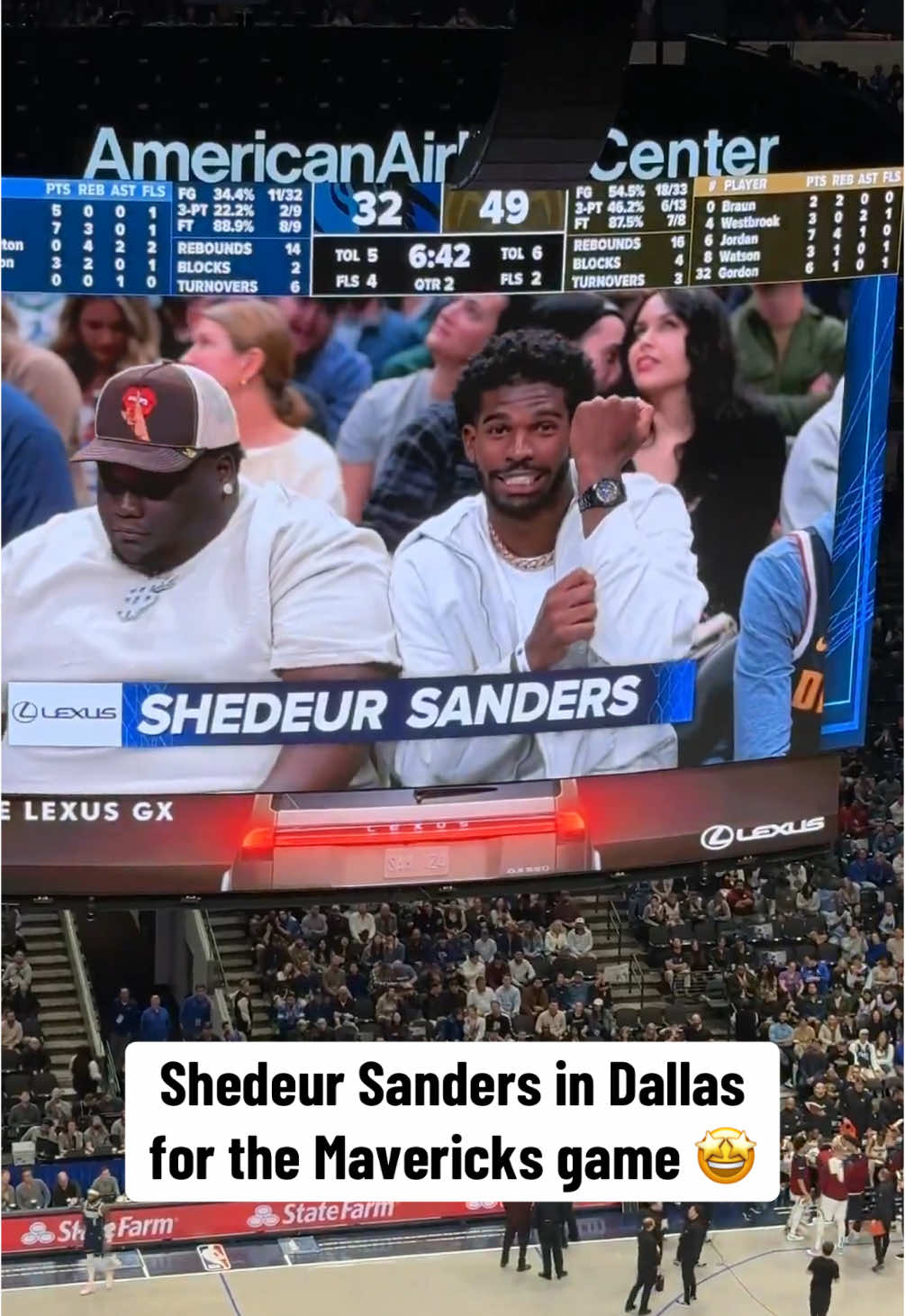 Shedeur taking in some hoops in Dallas 👀 (via _abigaiiiil/X) #nfl #NBA #CollegeFootball #shedeursanders #football