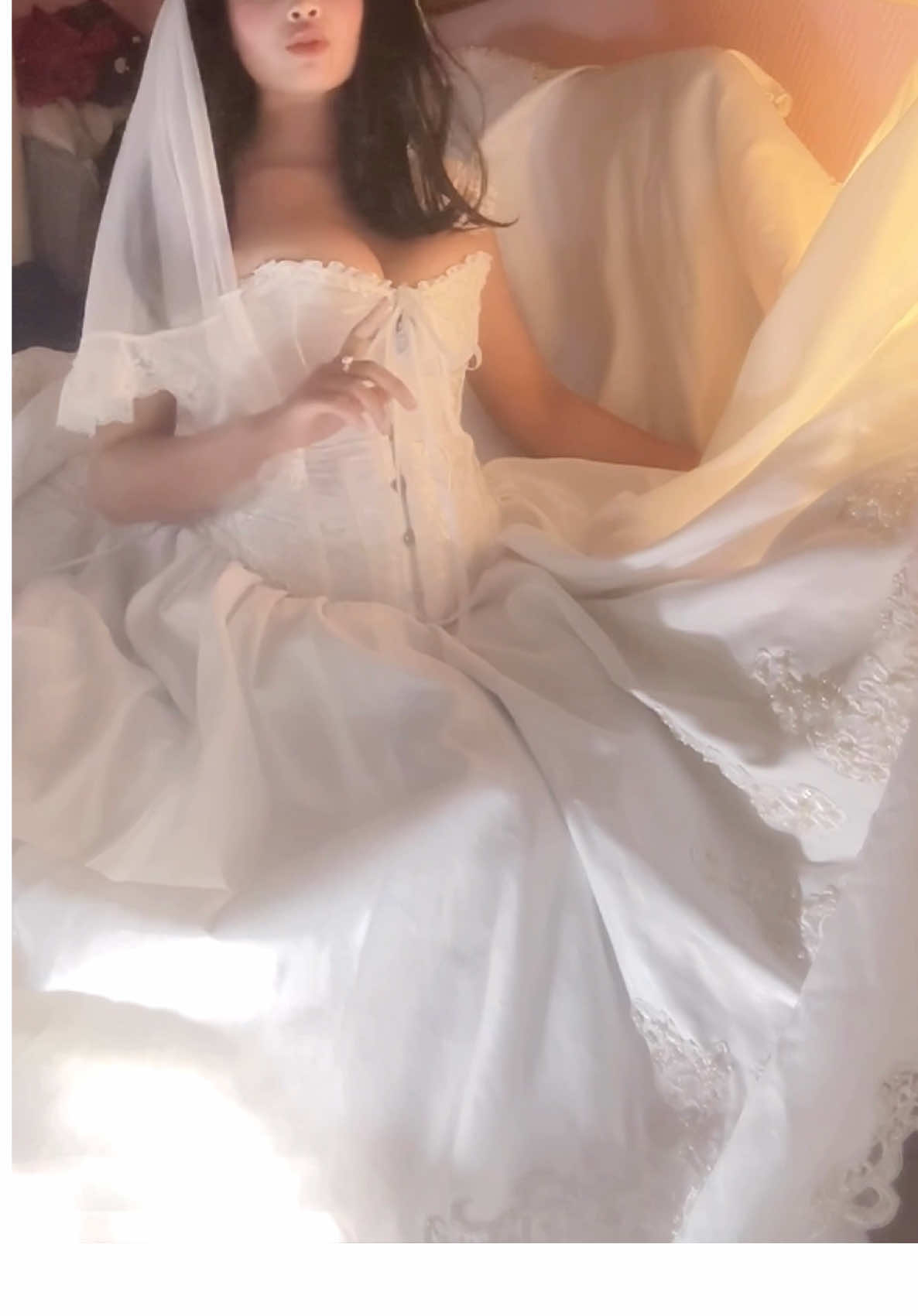 Thrifted this BIG beautiful wedding dress and it’s my whole personality now. ~ #lanadelrey #fyp #pourtoi #lanatok #lanacult #weddingdress #fairycore #cottagecore #royalcore 