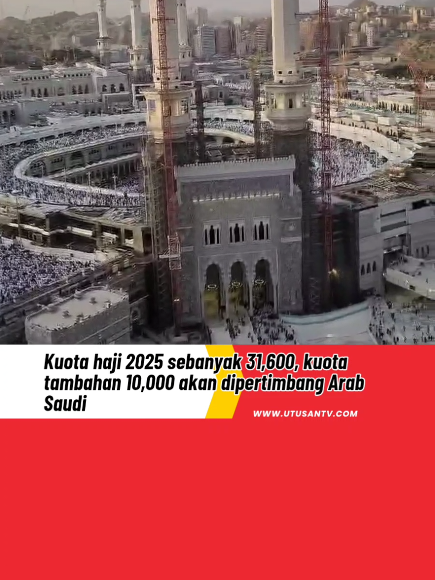 15 JAN 25: Selain kuota haji, Lembaga Tabung Haji memberitahu, Malaysia juga menyatakan persetujuan untuk mematuhi garis panduan dari Kementerian Haji dan Umrah Arab Saudi berkaitan ketibaan dan pergerakan pulang melalui Lapangan Terbang Madinah dan Jeddah. 📽 Arkib UtusanTV #trendingnewsmalaysia #fyp #beritaditiktok #haji2025 #tabunghaji 