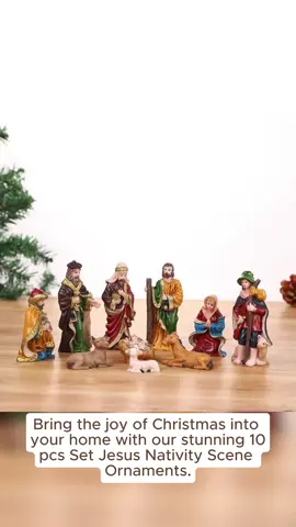 10Pcs Set Jesus Nativity Scene Ornaments for Home Christmas Resin Crafts #Nativity #nativityscene #Nativity