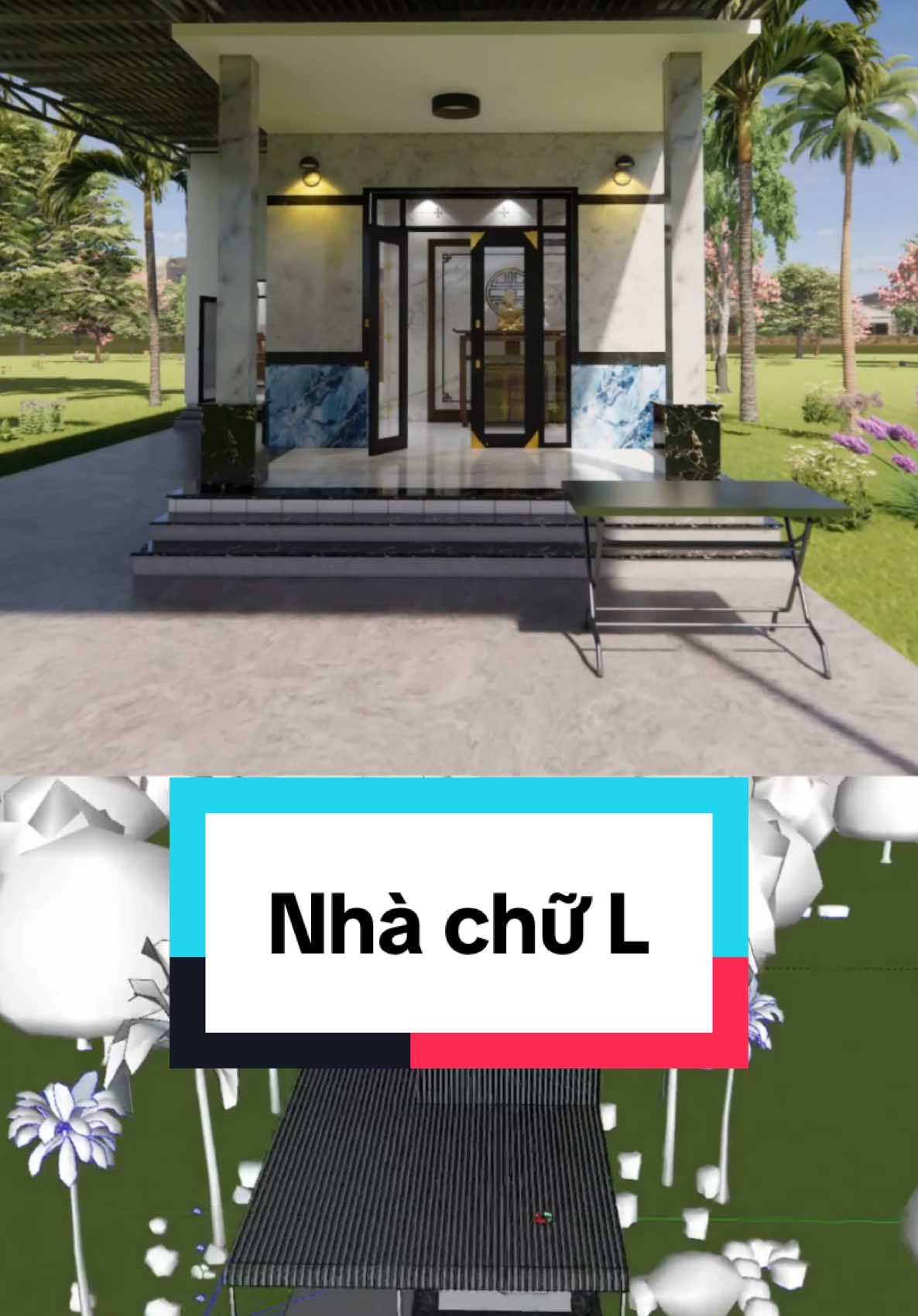 Nhà chữ L. #nhacap4 #nhagiare #nhapanel #nhaxinh #nhadep #nhanho #nhahiendai #nhathai #tampanel #khanhthietkenha #nhalapghep 