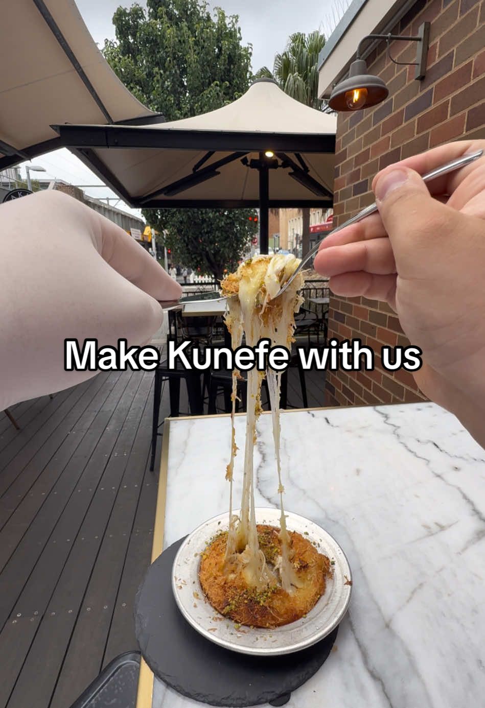 Make Kunefe with us 🧑‍🍳 #hakiki #kunefe #cheesepull #pov #viral #fyp #turkish 