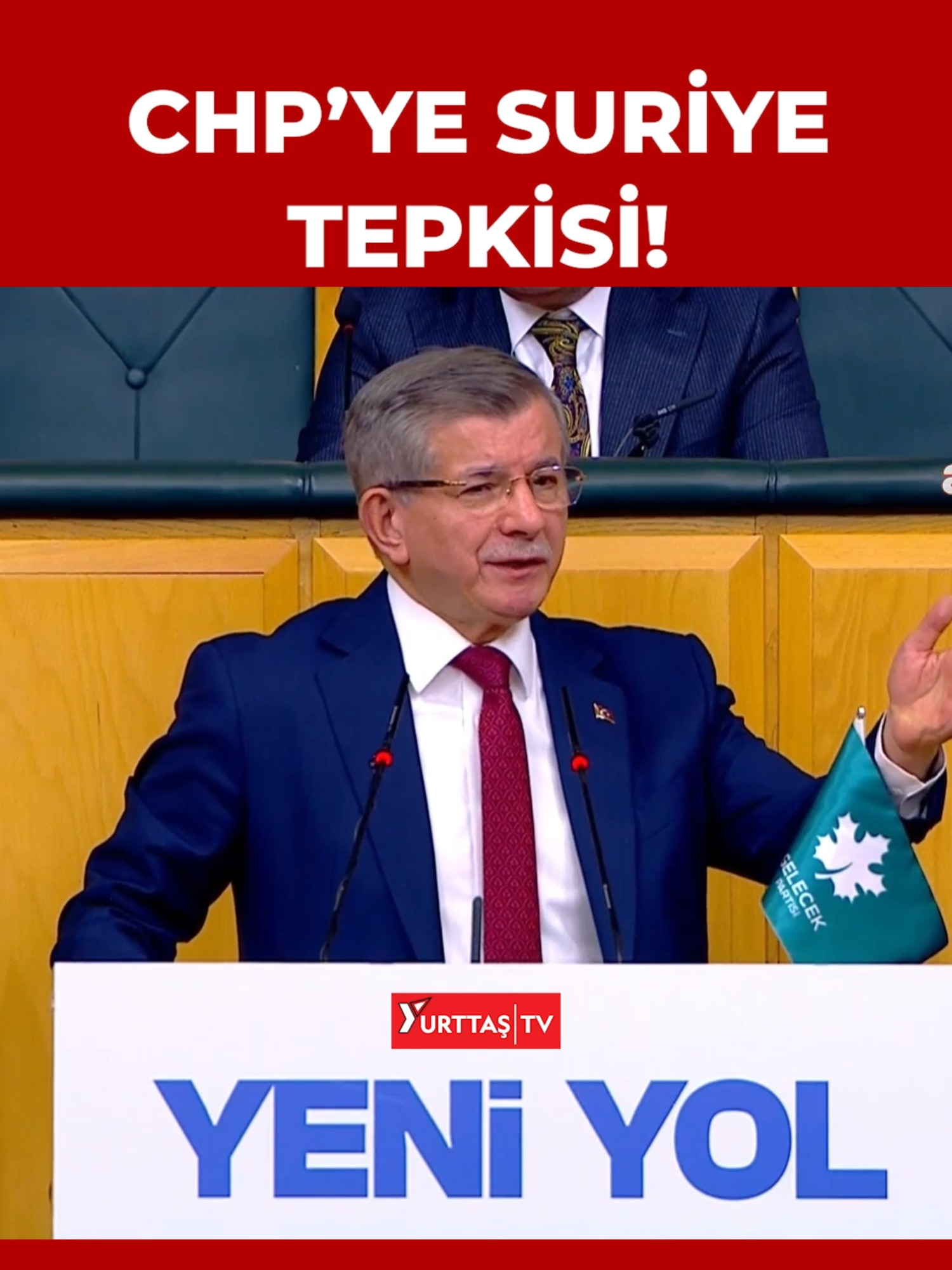 Davutoğlu'ndan CHP'ye Suriye tepkisi: Yoldaşlarınız mazlumların suyunu keserken neredeydiniz? #ahmetdavutoğlu #chp #suriye