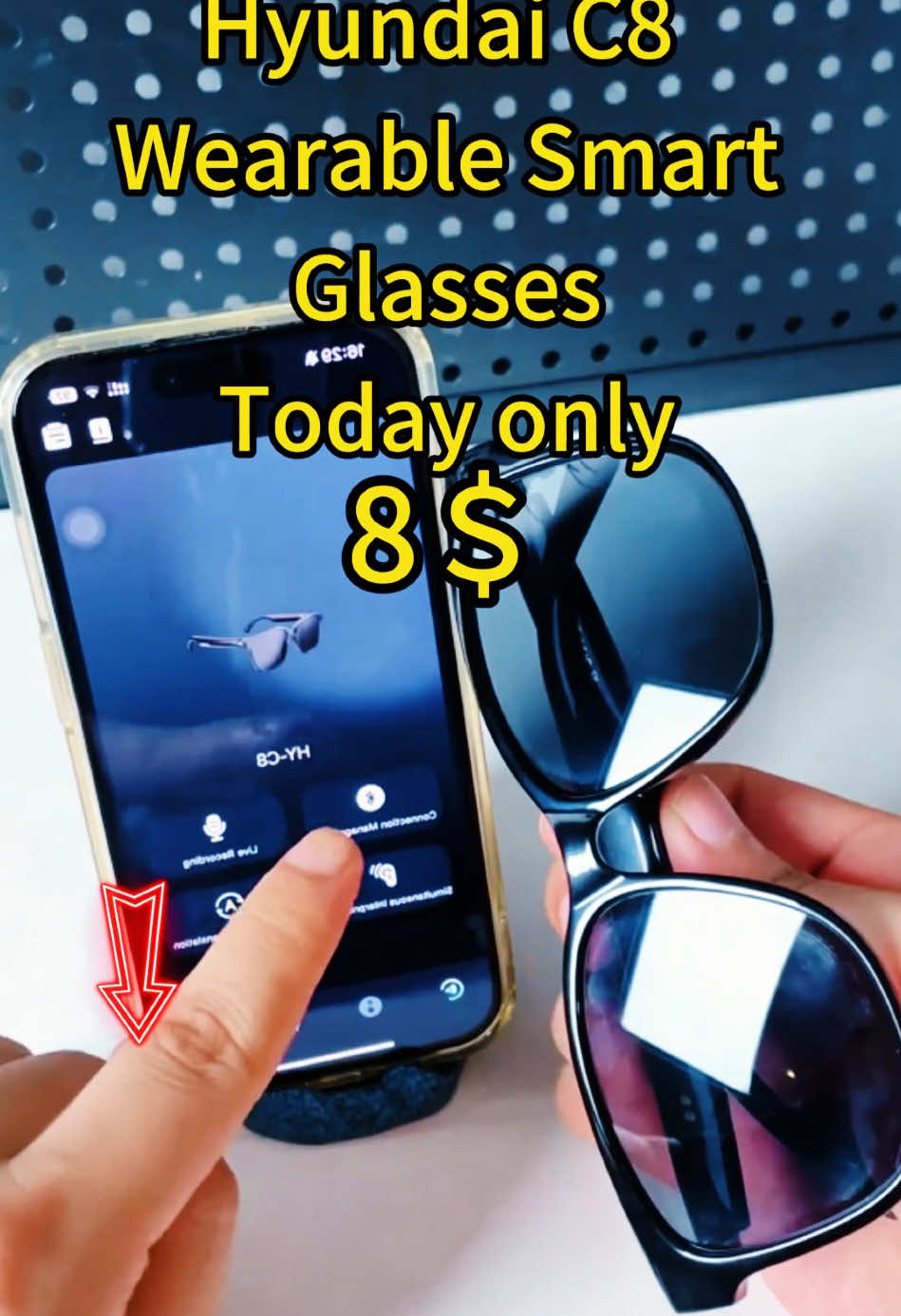 Hyundai c8 wearable smary glasses#tiktokshop #us #fpy 