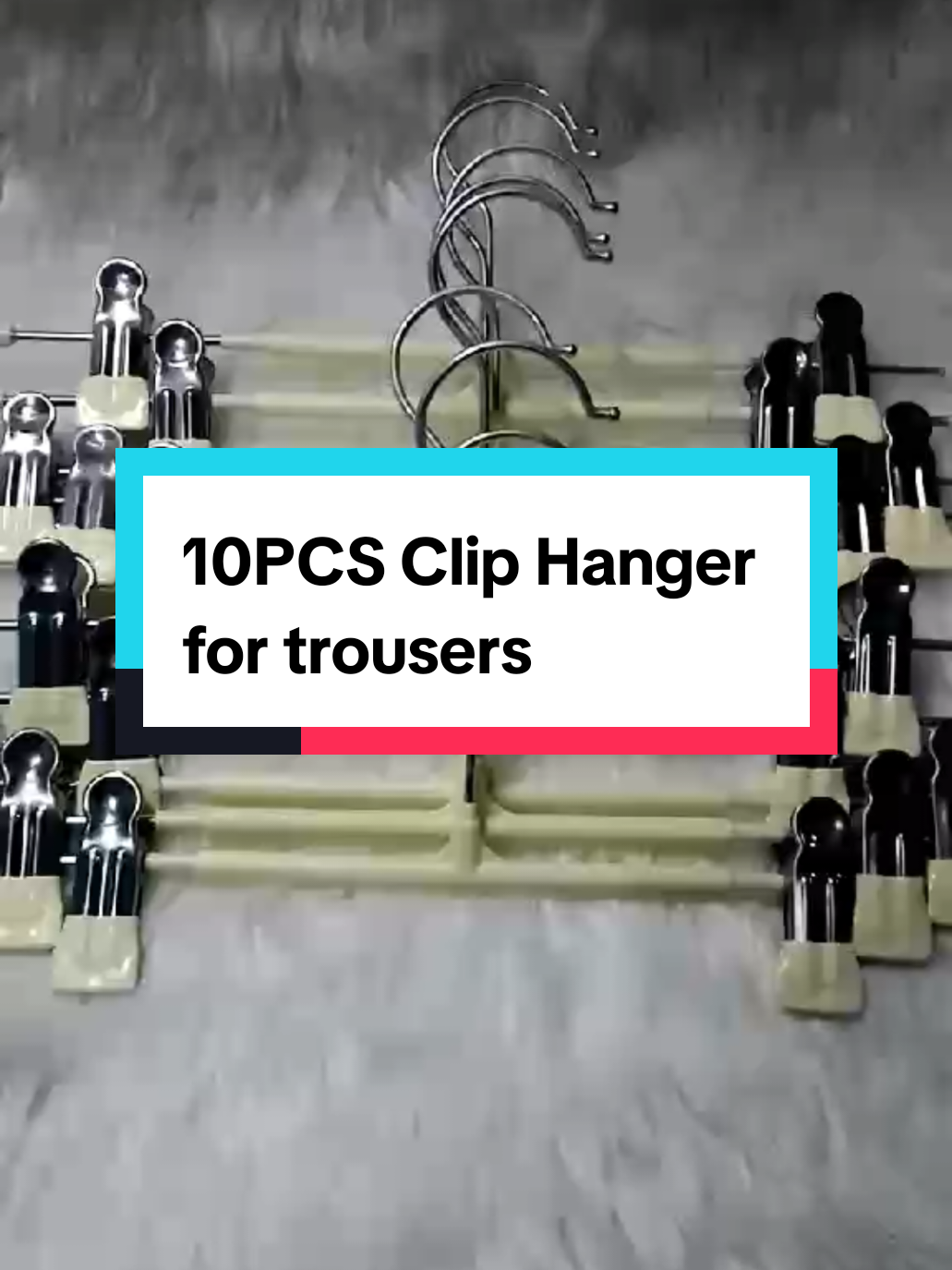 10PCS Stainless Steel Clip Hanger for trousers #cliphanger #trouser #hanger #hangerfortrouser 