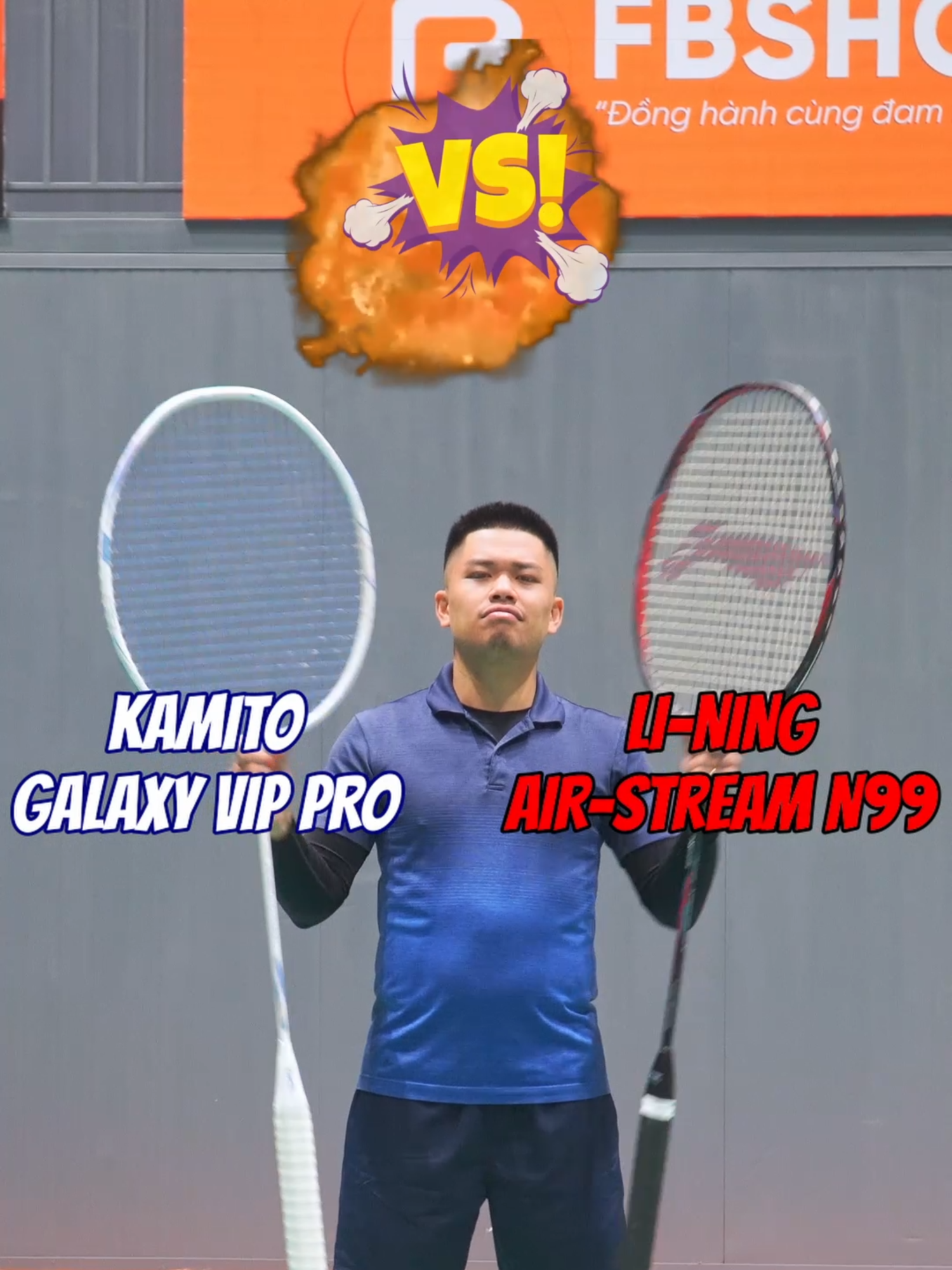 So sánh 2 cây vợt Siêu to khổng lồ Li-ning Air-Stream N99 và Kamito Galaxy Pro - Bạn thích cây vợt nào hơn, ra sân Fbshop Kim Giang mượn vợt solo với LeeDan 1 ván luôn nhé 😂 #fbshop #caulong #votcaulong #viral #LearnOnTikTok