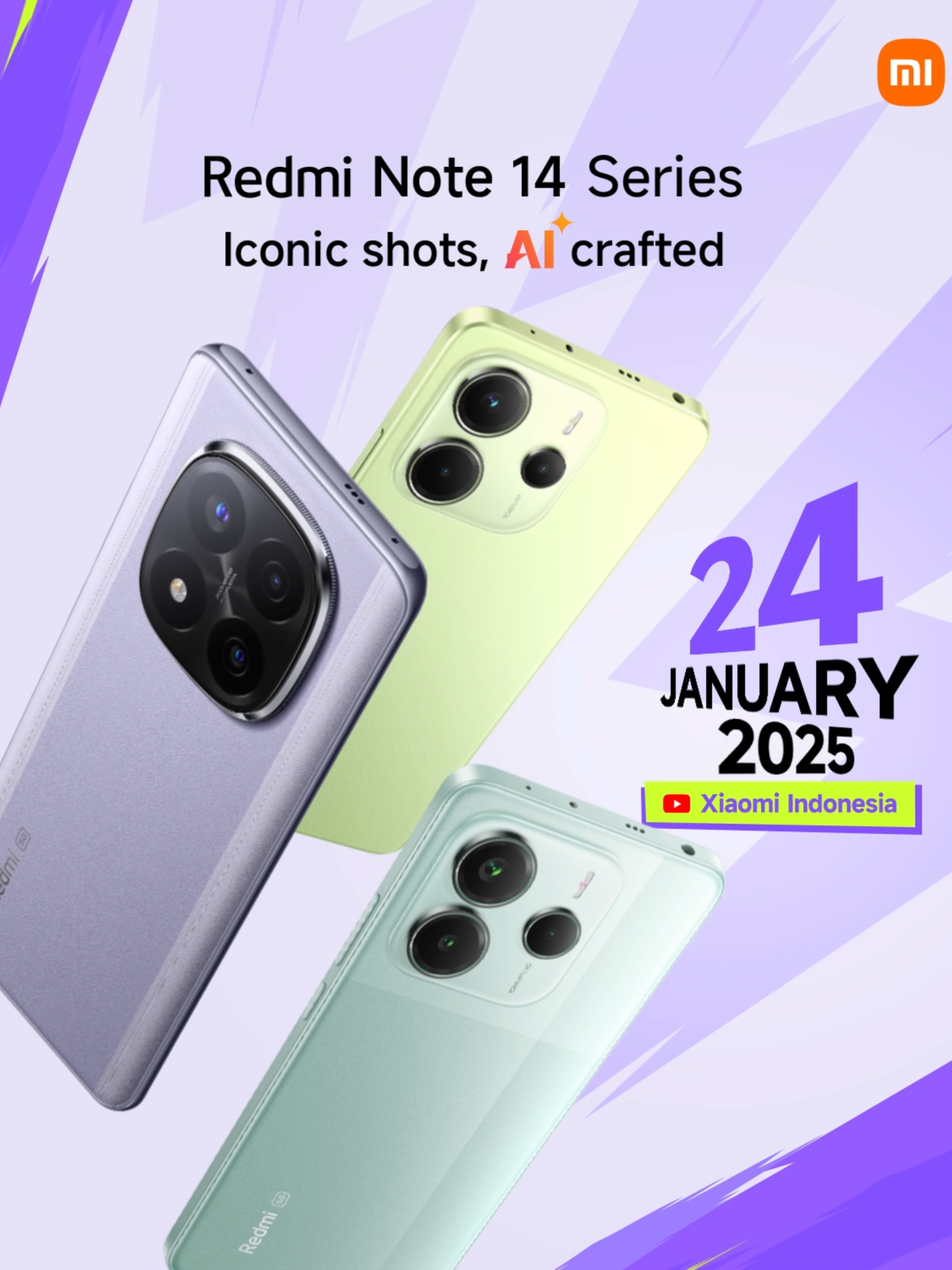 Info launching Redmi Note 14 Series! Jumat, 24 Januari 2025 15.00 WIB Langsung aja klik reminder nya di mari guys! https://bit.ly/LaunchingRedmiNote14Series