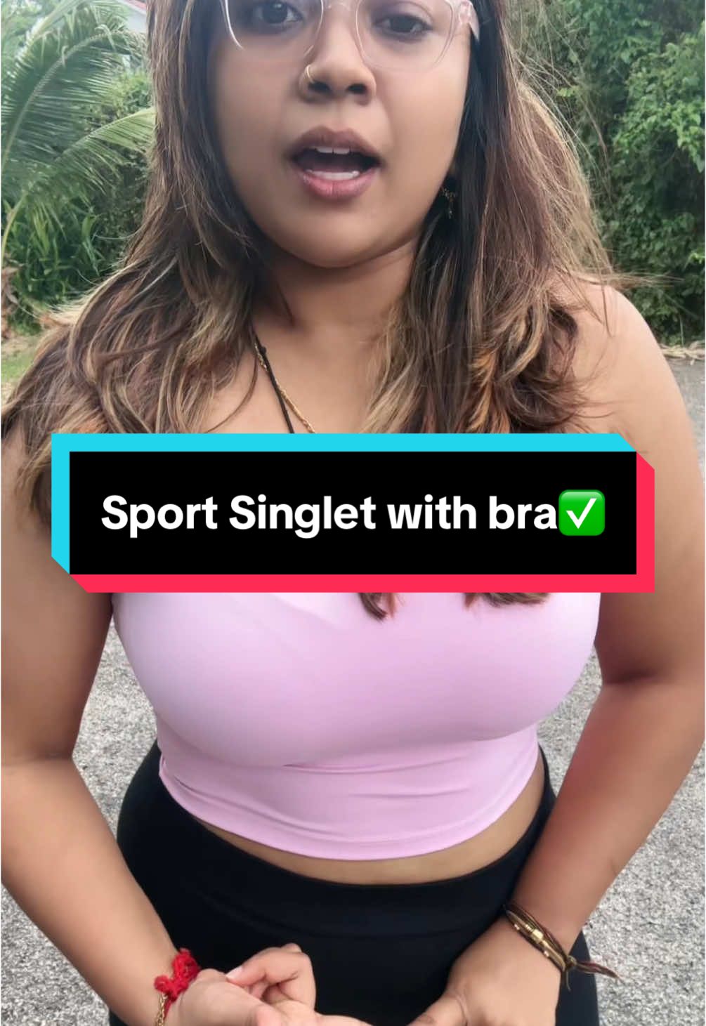 Sport Singlet with bra ✅ #malanirajahofficial #fyp #viral_video #topcreator #sportsinglet 