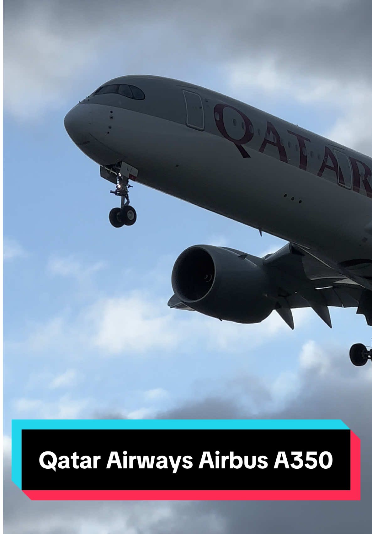 Qatar Airways Airbus A350 😍✈️🇶🇦 #airbus #airbuslovers #airbusa350 #landing #airport #heathrow