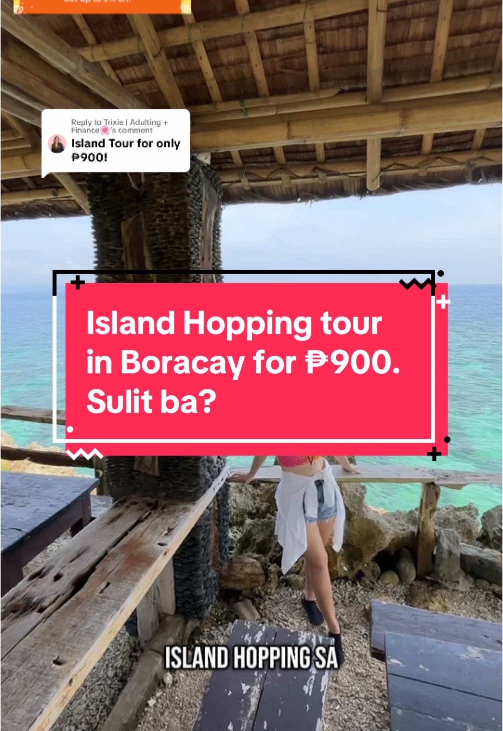 Replying to @Trixie | Adulting + Finance🌸 Island Hopping tour in Boracay via @Klook Philippines  sulit ba ang ₱900 mo? Watch this video! Use my code for 5% off! TRIXIEKLOOK #klook #islandhopping #boracay #travel #whattodoinboracay #travelwith3xie #financewithtrixie #trixieklook 