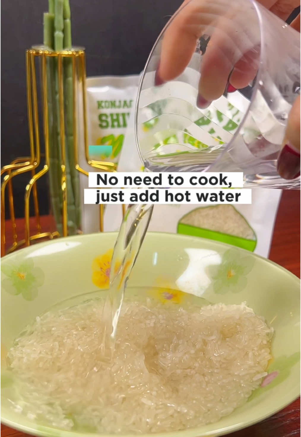 No need to cook, fast and easy, very convenient to prepare ✨ #shiratakirice #dryrice #shiratakidryrice #konjacrice 