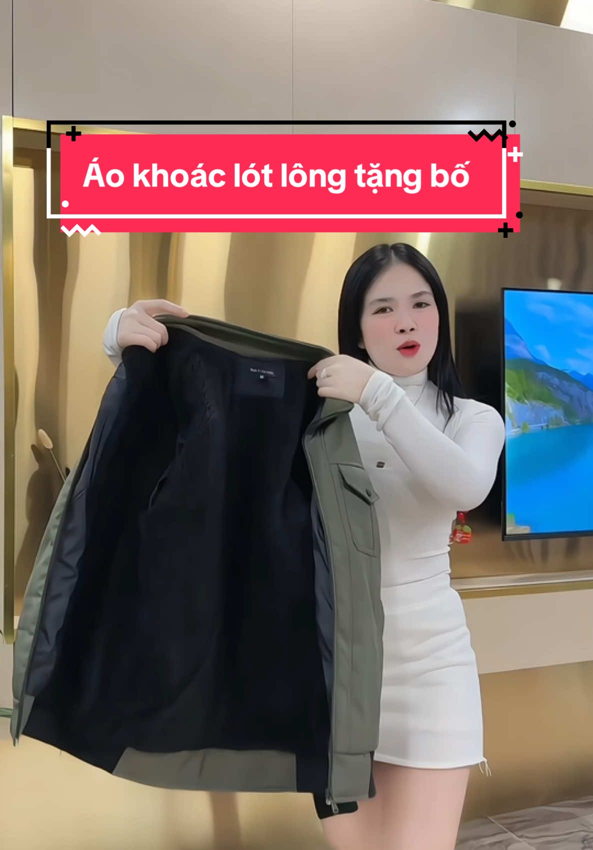 Áo khoác lót lông tặng bố