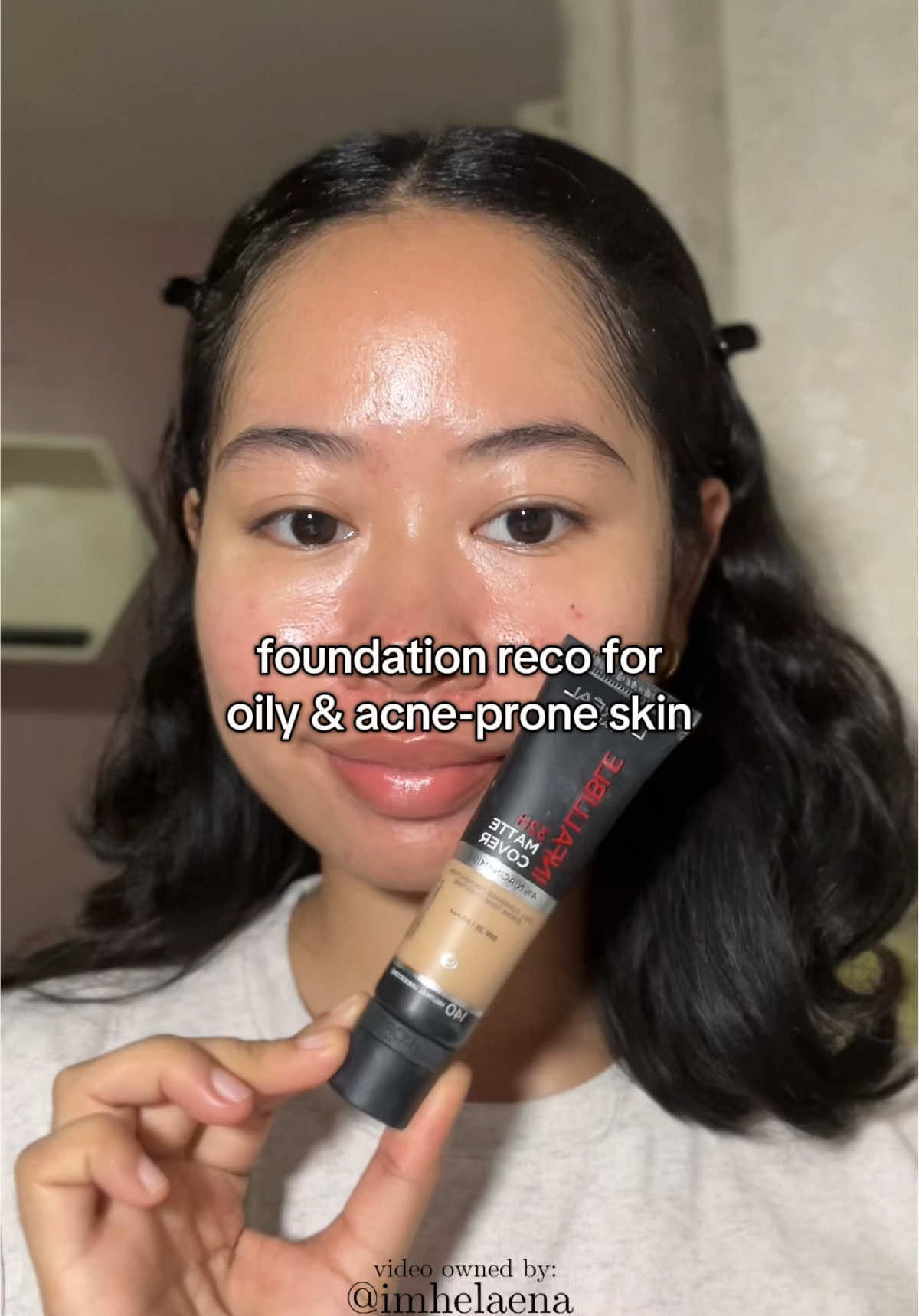 tried and tested many times and this foundation didn’t fail me! 💯 #acnepronefoundation #foundationreco #lorealmattecover #imhelaena @L'Oreal Paris 