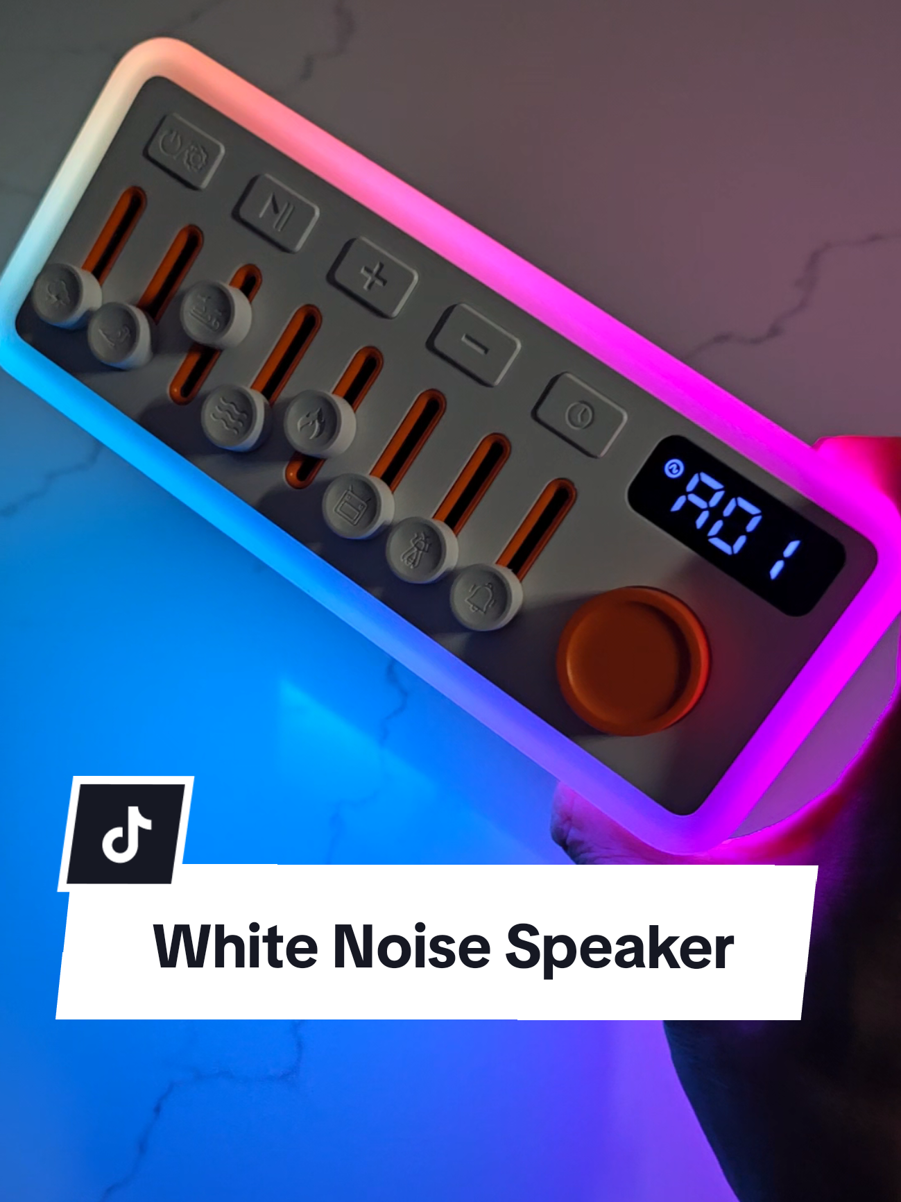 No more trying to find rain sounds on YouTube.  #whitenoise #whitenoisemachine #sleep #nighttime #nightlight #speaker #portable #bluetooth #camping #beach #rain #fire #storm 