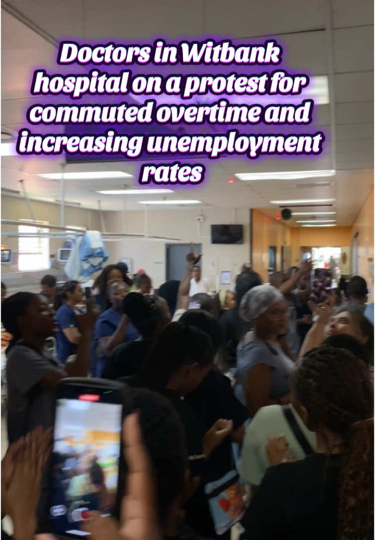 Doctors in Witbank hospital on a protest for Commuted overtime and increasing unemployment rates. #witbank #samatu #fyp #protest #strike #witbanktiktok #blzero