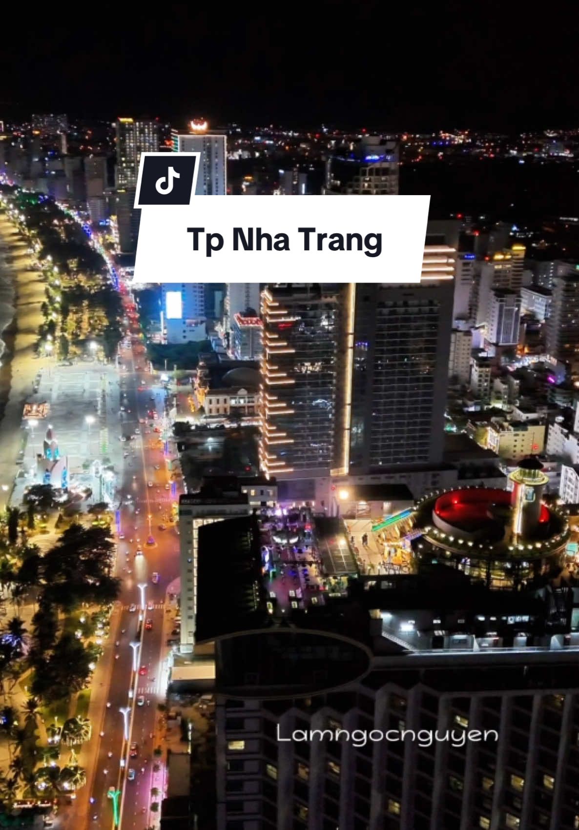 Thành phố Nha Trang qua flycam về đêm #lamngocnguyen #nhatrang #flycam #flycam4k 