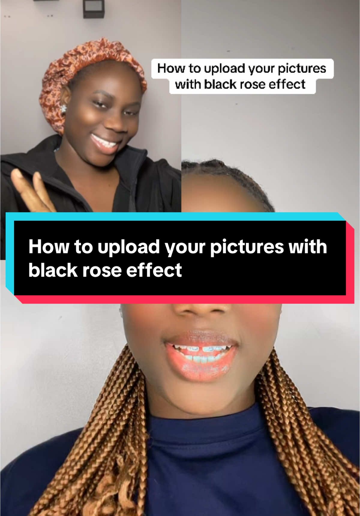 How to upload your pictures with black rose effect #tiktoktutorials #creatortips #tiktoktips #newontiktok #newtiktokers #light4198 