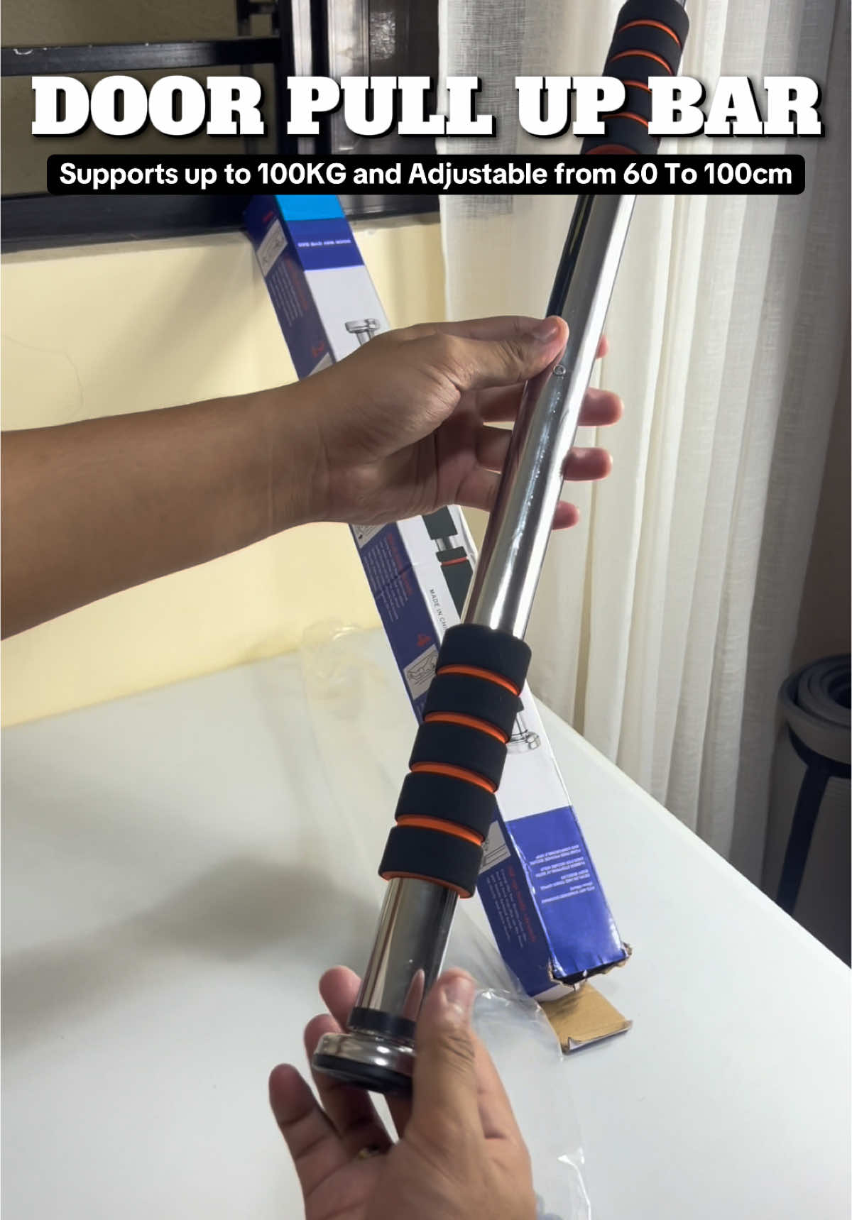 This is your sign to start your excercise at home with this doorway pull up bar! #excercise #homeworkout #backworkout #shoulderworkout #chestworkout #Fitness #fitnessgoals #workout2025 #pullupbar #trending #TikTokShop #fypシ゚ #foryoupage 