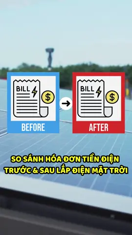 Sau khi lắp điện mặt trời chi phí tiền điện giảm bao nhiêu? #dienmattroi #dienmattroigiadinh #xuhuong 