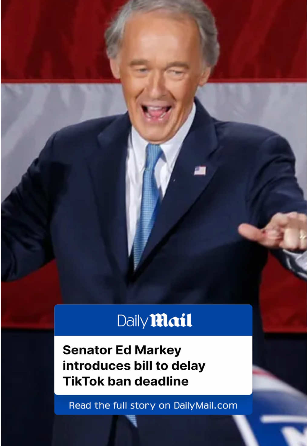 US Senator Ed Markey is fighting to prevent a potential TikTok ban in the states and says 'we cannot allow that to happen' Markey has proposed extending the deadline by 270 days as the doomsday gets closer and says the ban 'would harm millions of Americans who rely on the app for social connections and economic livelihood.' “Let me be clear: TikTok has its issues, Like all social media platforms, TikTok poses risks to the privacy and mental health of young people. I will continue holding TikTok accountable.