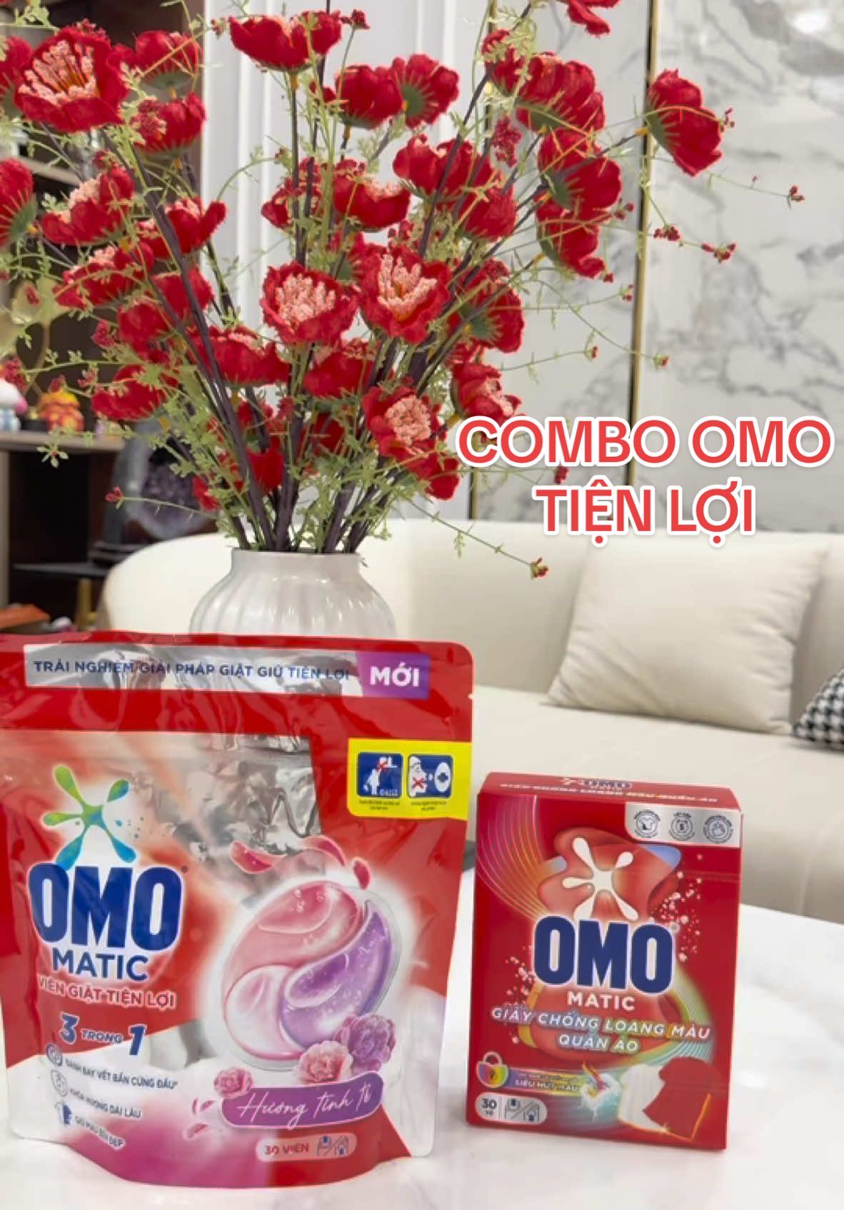 Tết này cùng Omo làm vợ đảm với tui nhoooo  #omo #viengiatomomatic3trong1tienloi #giaychongloangmauquanaoomo #HợpTácCùngUnilever 