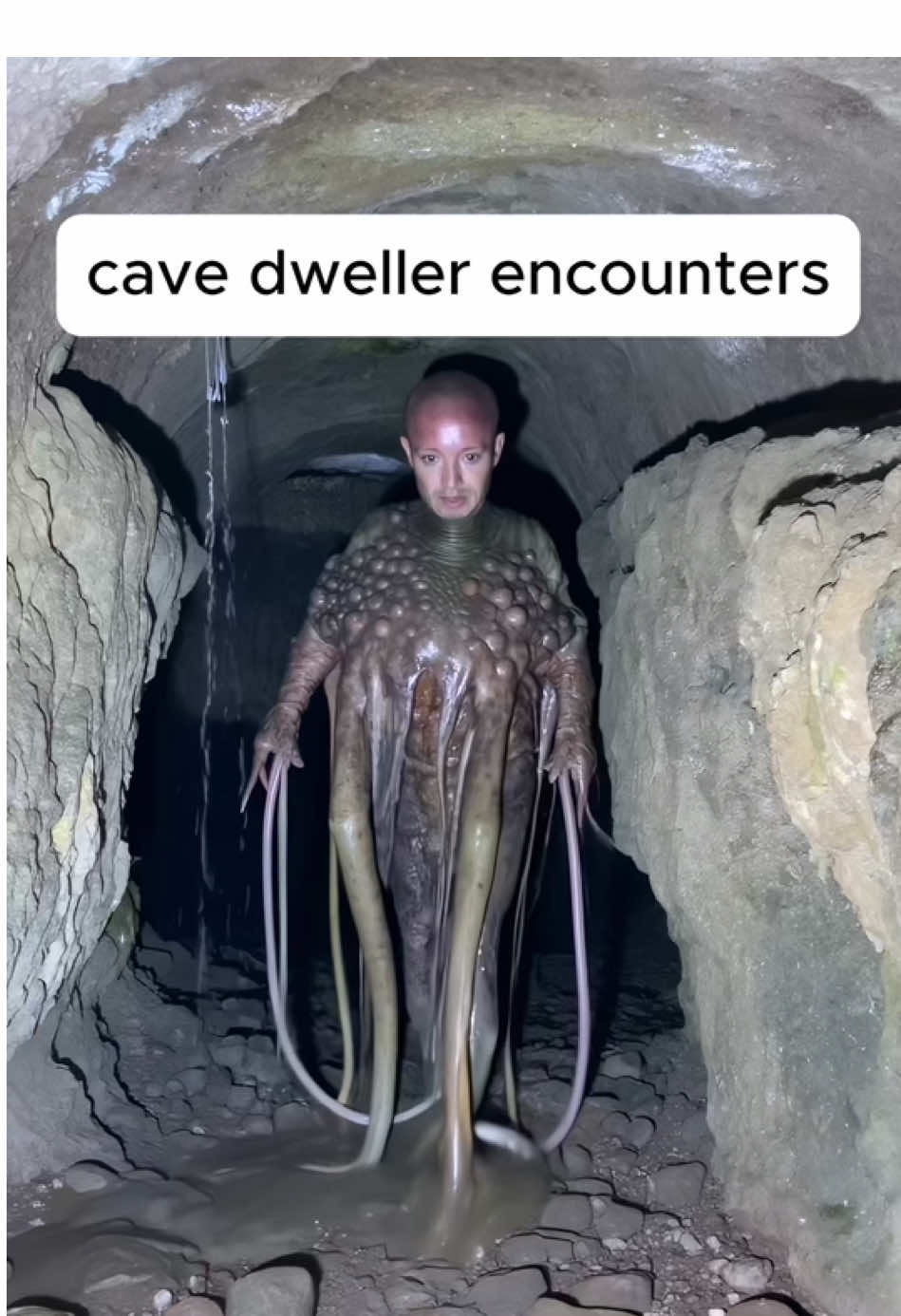 Recently found footage #nightmarefuel #cryptidtiktok #foundfootage #creepytok #urbex #skinwalker #cavedweller #cryptid 