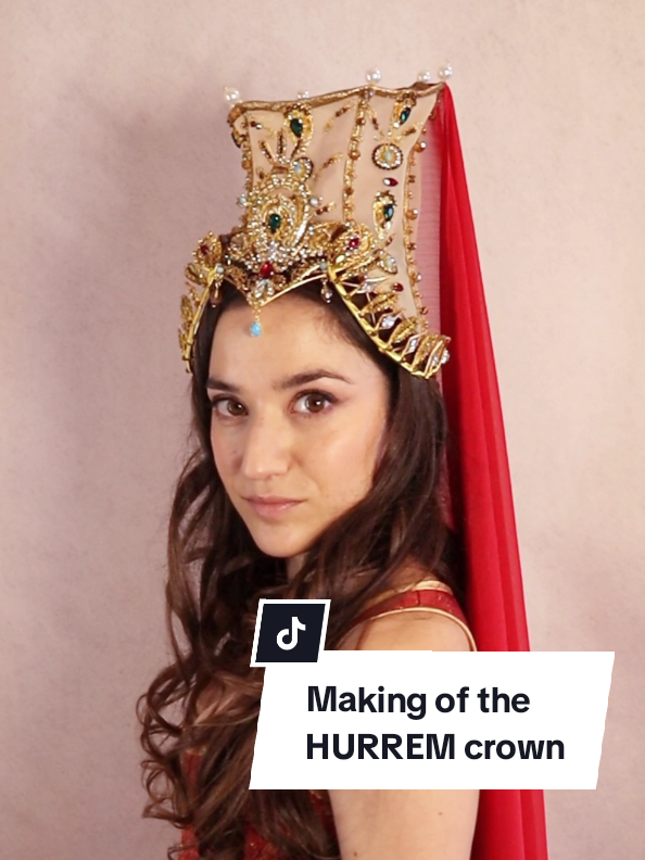 The way this suits the music 😭😍 It's just too perfect! This bespoke Hurrem crown -based on the original design shown in Muhtesem Yuzyil/Magnificent Century Turkish series- is at the peak of my current craftsmanship. While my customer enjoys it hopefully for many happy years, this piece will live rent free in my memory forever ❤️ #hurrem #ottomanempire #handmadejewelry #smallbizowner 