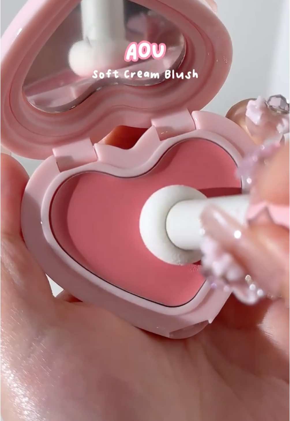 New aou soft cream blush 🎀🫧🪽 #aou #aoublush #blush #creamblush #kbeauty @HEMEKO 