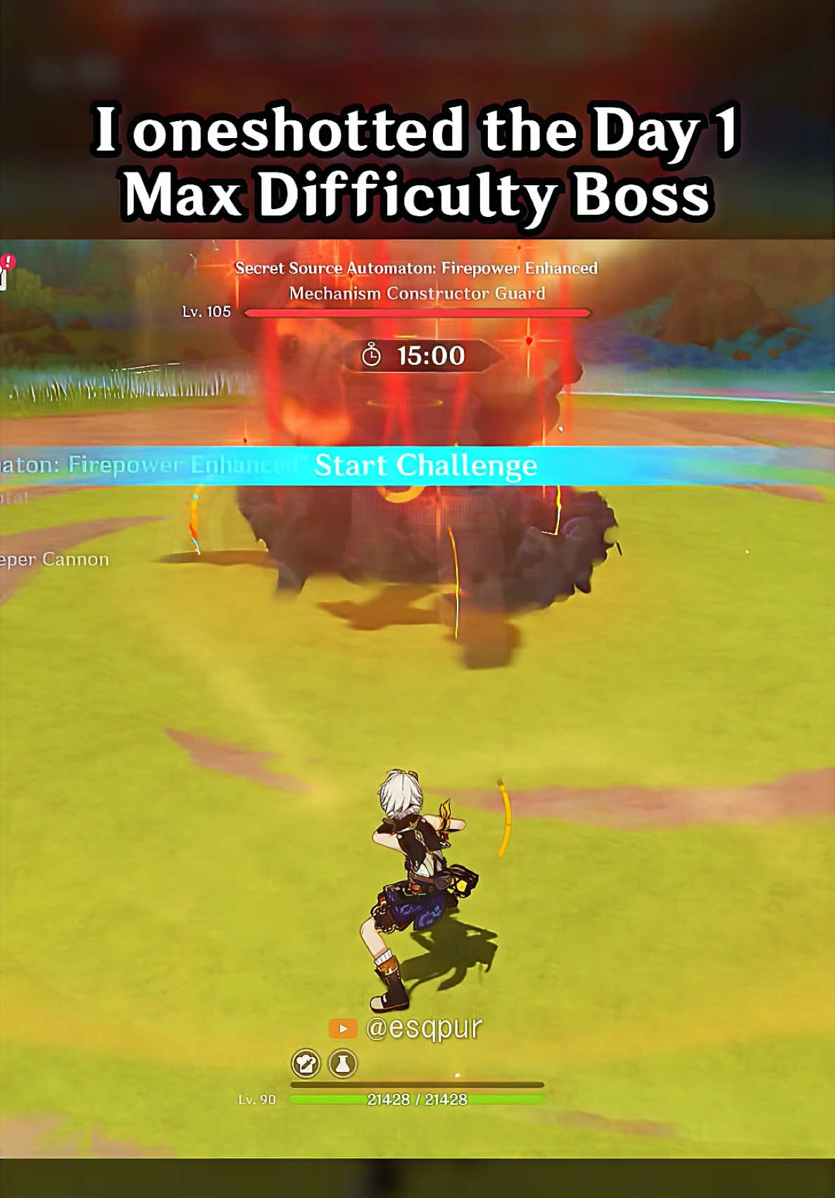 I ONESHOTTED THE DAY 1 MAX DIFFICULTY BOSS #GenshinImpact #mavuika #hoyocreators #StandWithMavuika #genshinclip 