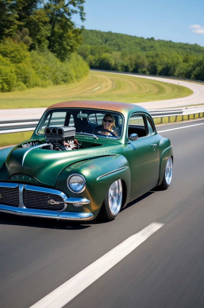 Esse Mercury Coupé de 1950 é pura adrenalina e estilo! #CarrosClássicos #Mercury1950 #CarrosBaixos #EstiloRetro #CarCulture #CoupéVerde #RusticStyle #VelocidadeNaEstrada #CarrosPersonalizados #VintageVibes #AutoEntusiastas #HotRodDreams #ExposedEngine #CarrosRaros #paisagemperfeita 