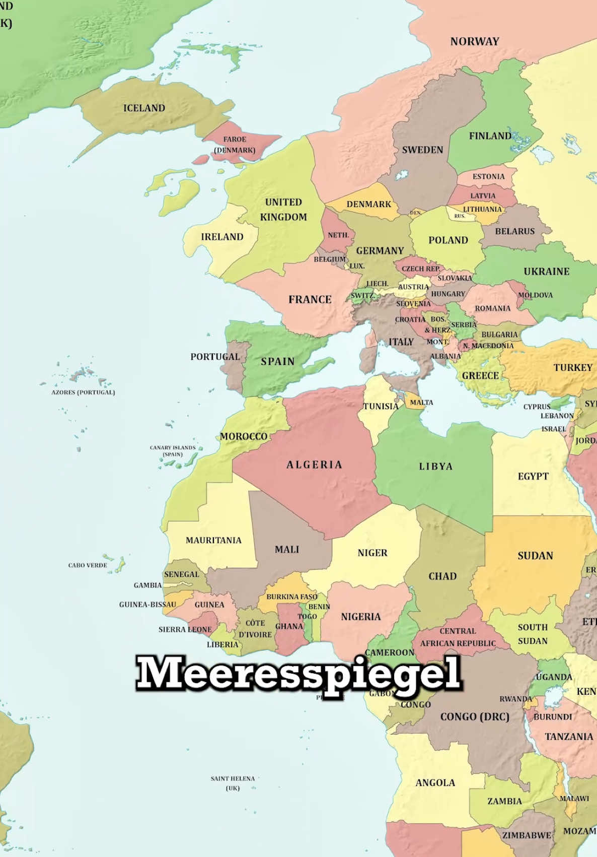 Was wäre, wenn das Meer um 1000 Meter sinkt? #geografie #fakten #krieg #lernenmittiktok 