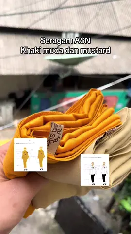 Seragaman Asn nya boleh ambil kode khaki muda dan mustard nya ya kak#parispremium #asn #khaki #mustard 