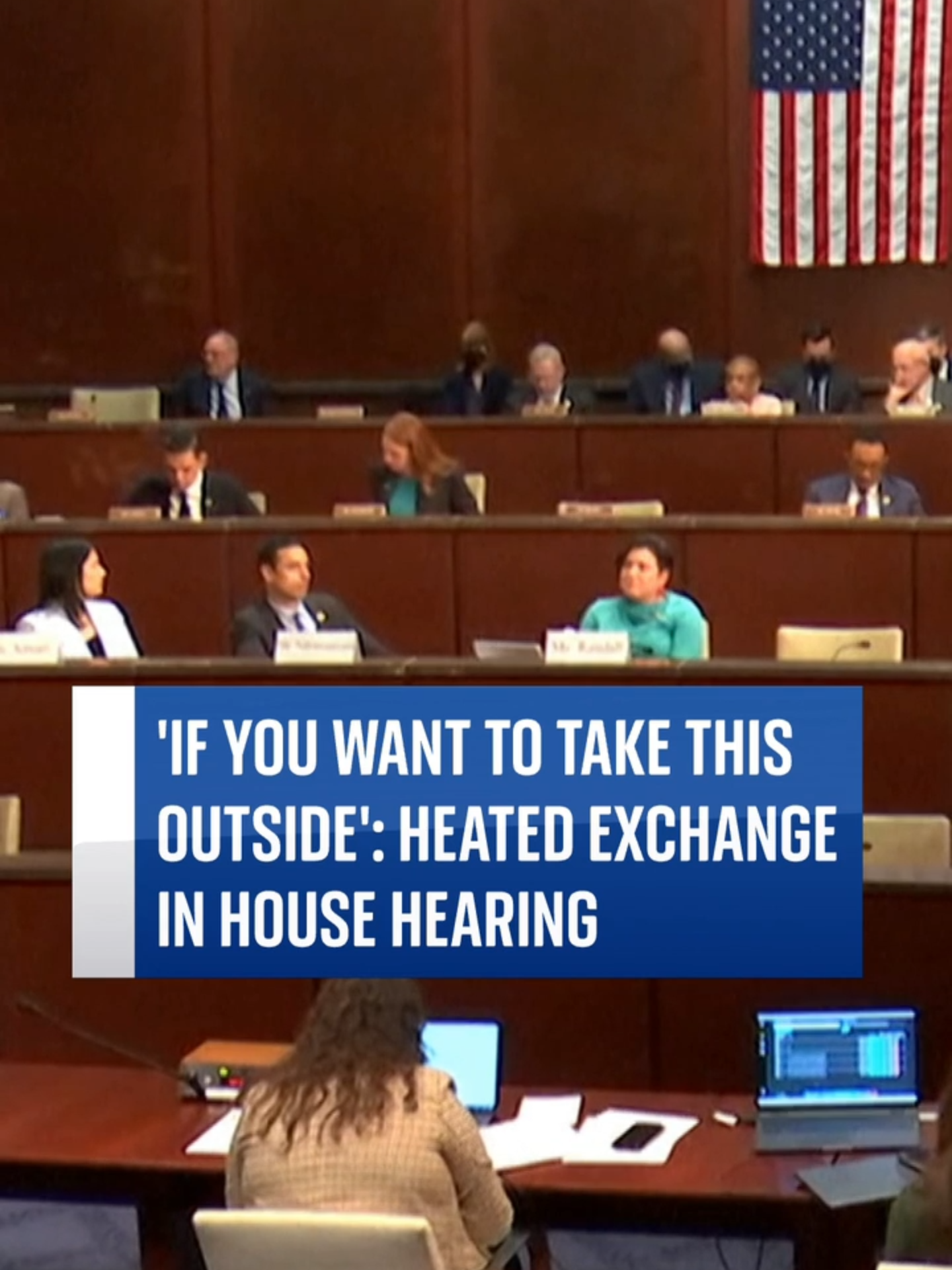 'If you want to take this outside...' Republican Nancy Mace and Democrat Jasmine Crockett got into a heated exchange during a discussion of civil and transgender rights. #Politicians #Washington #Republican #Democrat