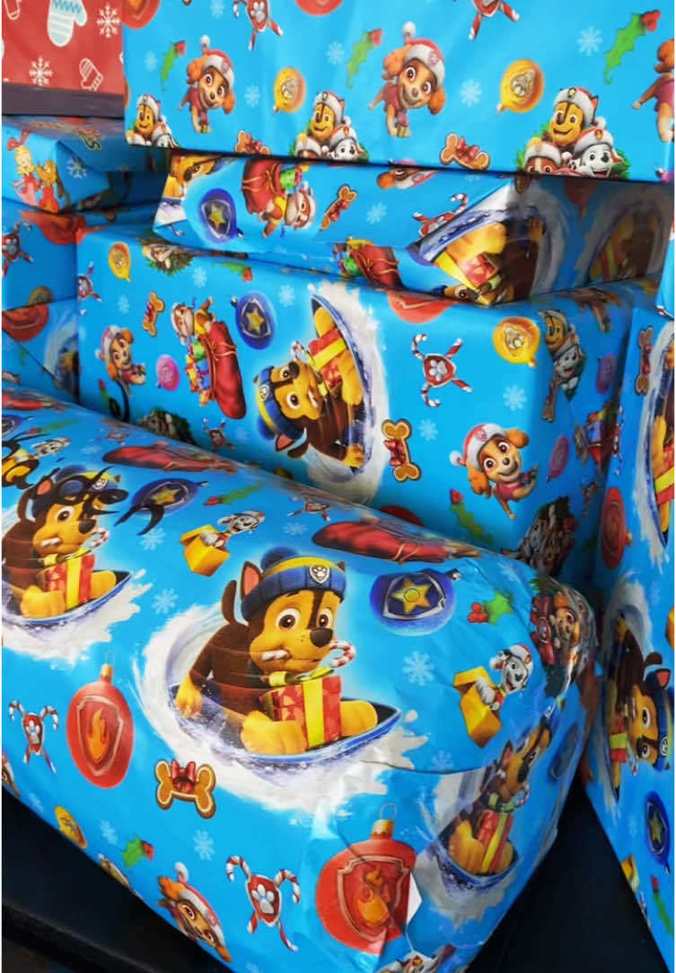 Gifts from afar. Paw patrol and more! #pawpatrol #christmas #2025 #presents #bday #viralvideo #fyp 