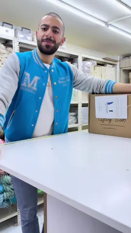 Unboxing the Tufting gun 😍🔥 #yarn #crochet #handmade #knitting #wool #lebanon #fyp 