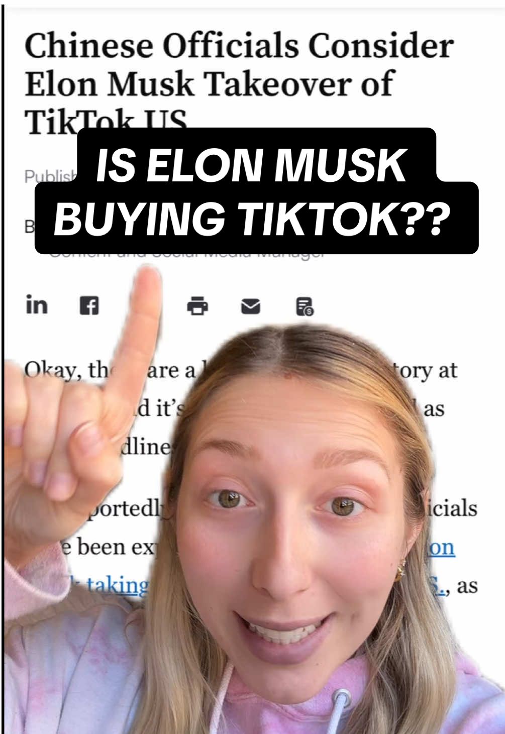 Is Elon Musk buying TikTok? MAYBE?? We don’t have much info right now but stay tuned to see if Elon Musk buys US TikTok amid looming ban. This TikTok update may be crazy!  #elonmusk #tiktokban #savetiktok #ustiktokban #socialmedianews #socialmediaupdates #tiktokupdate 