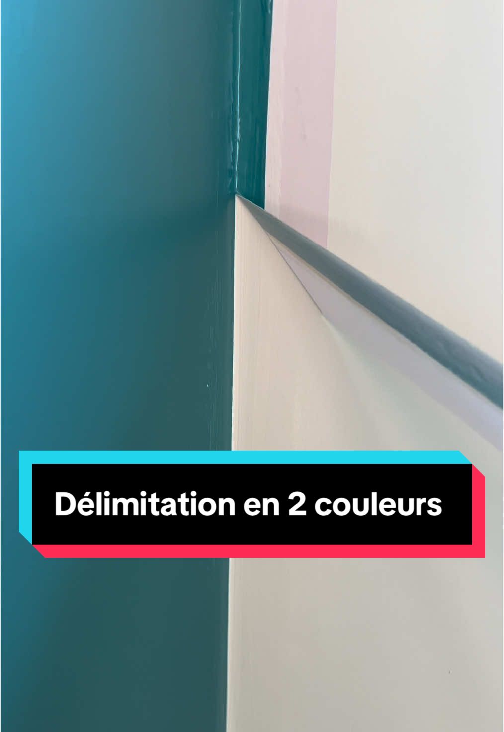 Faire une délimitation parfaite entre 2 couleurs en peinture #peinture #peintre #finition #decoration #flotuto 