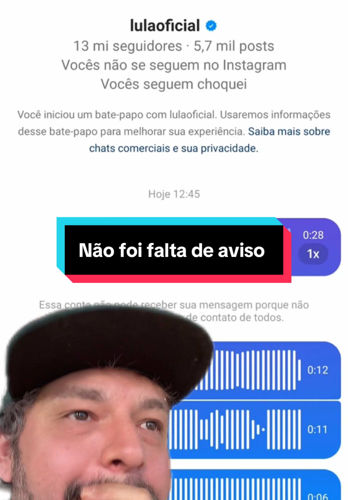 É, eu falei que era um tiro no pé kakakaka, taí o resultado 😂😂