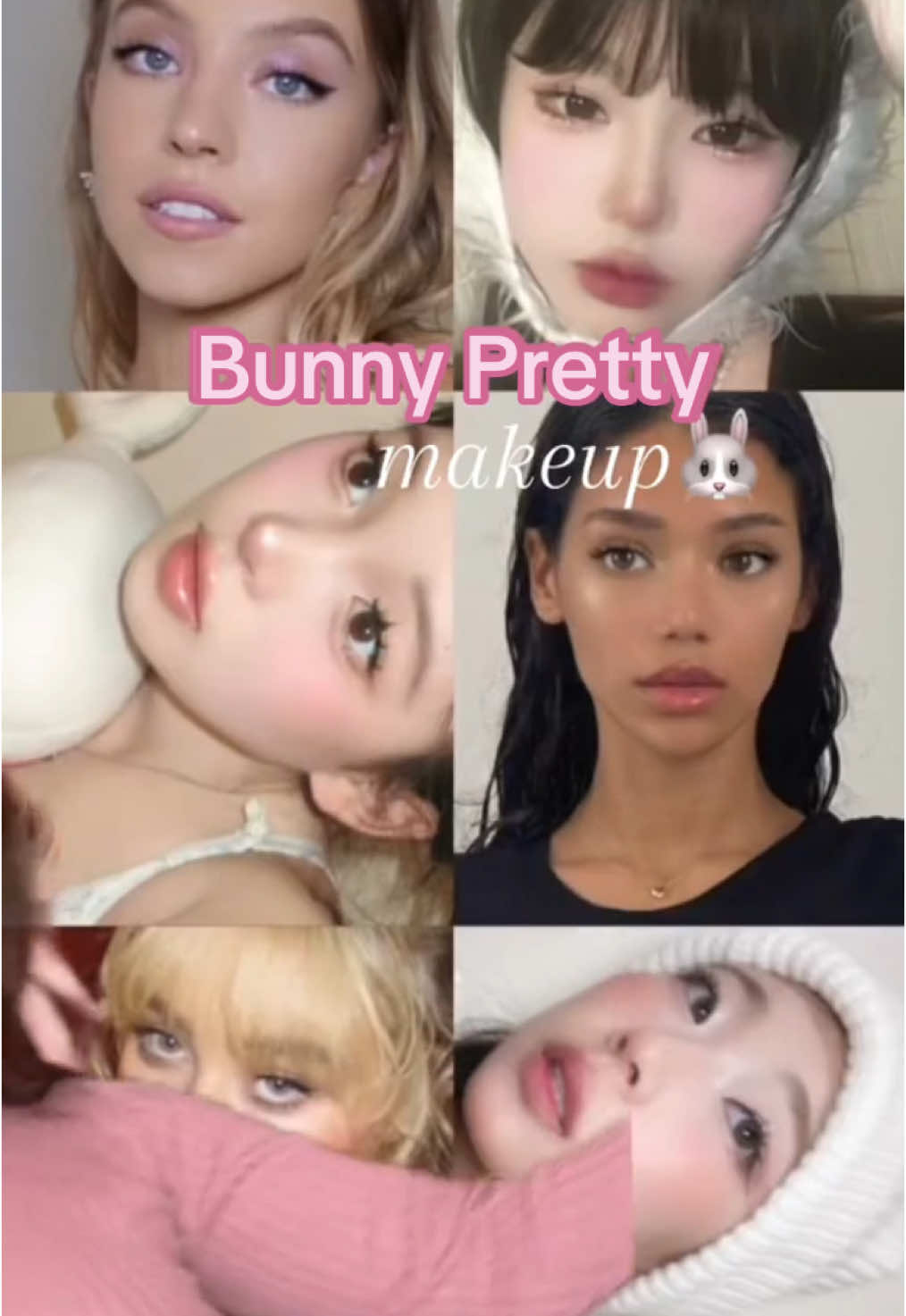 who are you?🐰💗🐇 #bunnypretty #bunnygirl #bunnymakeup #makeup 