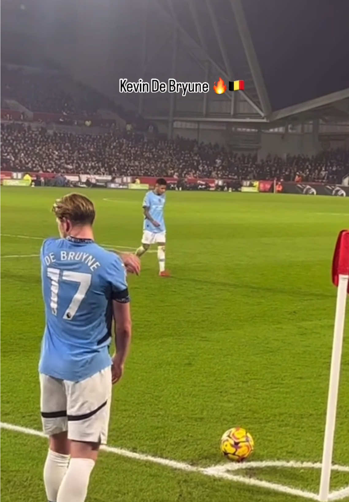 KDB Corner v Brentford  🥶🇧🇪  #mancity #footballedits #futbol #PremierLeague #kdb 