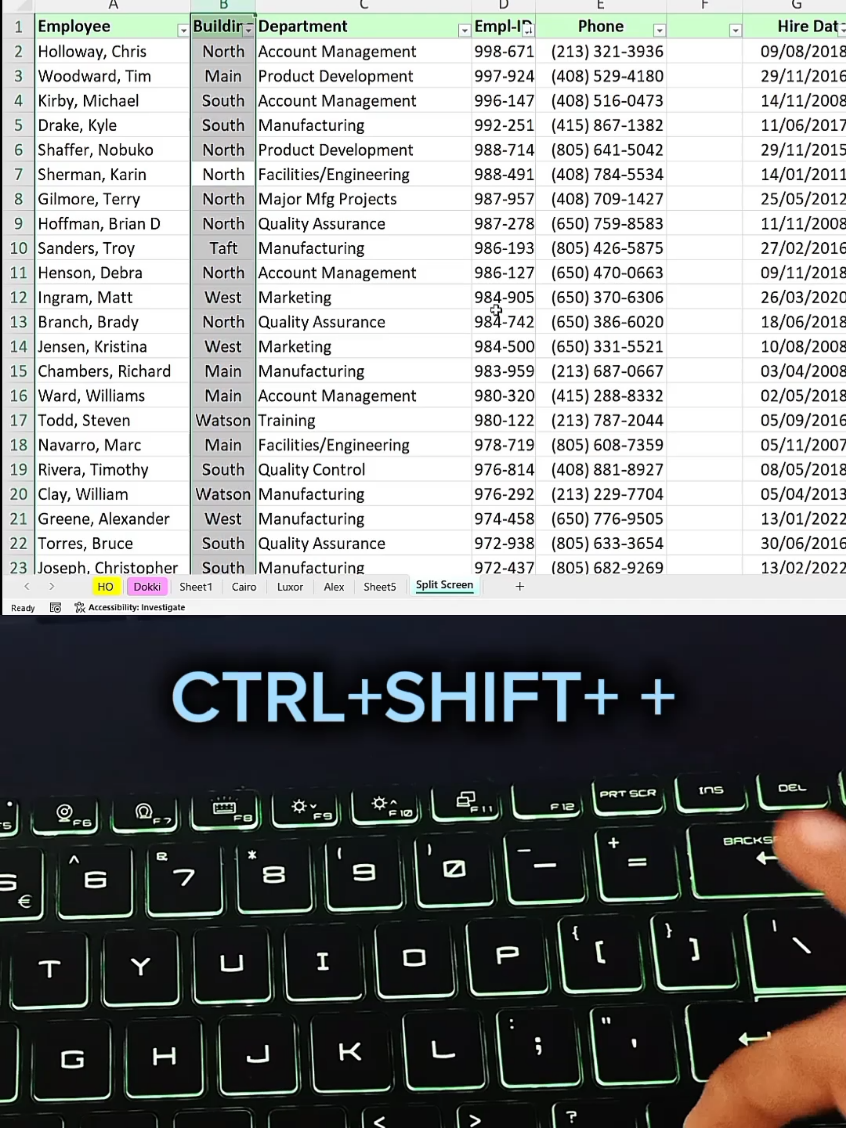 5 useful shortcuts in Excel  اهم خمس اختصارات في الاكسيل  . . . #Excel #shortcuts #business #work #fyp 