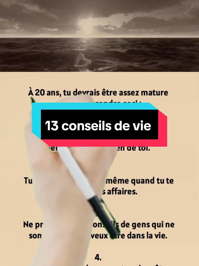 voici 13 conseils pour améliorer ta vie ! #conseil #citation #france 