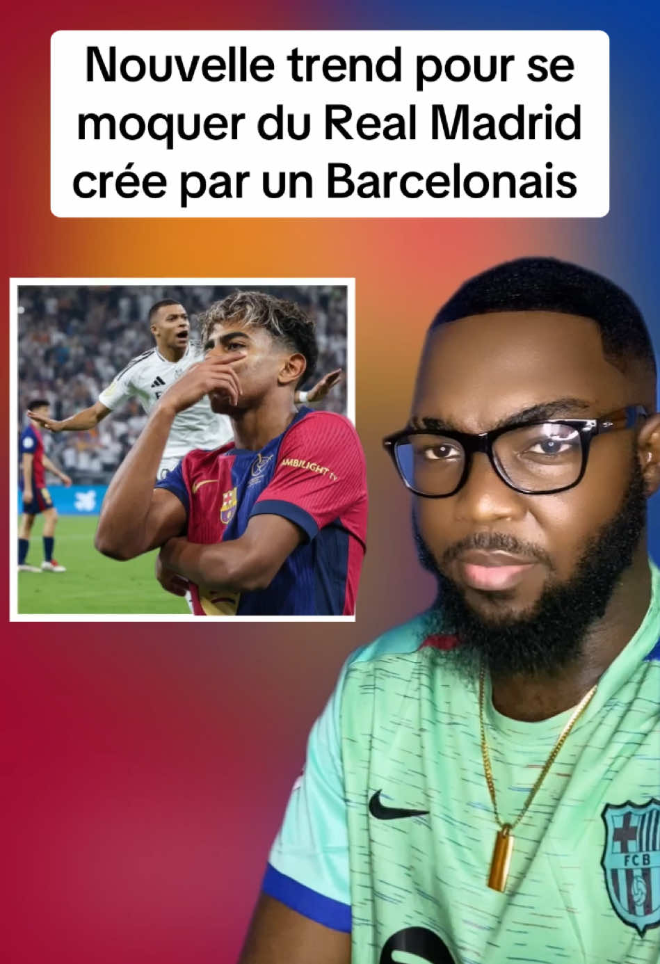 Nouvelle trend pour se moquer du Real Madrid crée par un barcelonais. Fc Barcelona 5 - 2 Real Madrid avec un doublé de Raphinha, un but de lamine yamal et le penalty concrétisé de lewandowski . Kyllian Mbappe a trop vite jubilé 🤣 #newtrend #trendingvideo #trendingsong #barcelona #raphinha #lamineyamal #lewandowski #mbappe #badnova #halamadrid #barcelonafc #barcelonascoficial #barcelonasc #barcelonatiktok #halamadrid #viscabarca #viscabarca🔴🔵 #viscacatalunya #viscabarça #barça #realbarça #barçarealmadrid #realmadridbarça #barcelonarealmadrid #lewandowski #daniolmo #lamineyamal #raphinha #juleskounde #kounde #mbappe #vini #vinijr #vinicius #viniciusjunior #bellingham #rodrygo #rodrygogoes #brahimdiaz #lucasvasquez #endrick #badnova #supercoupedespagne #supercopa #supercopadeespaña #madrista #barcelone #barcelona #barcelonais #rolkleparanoofficiel 