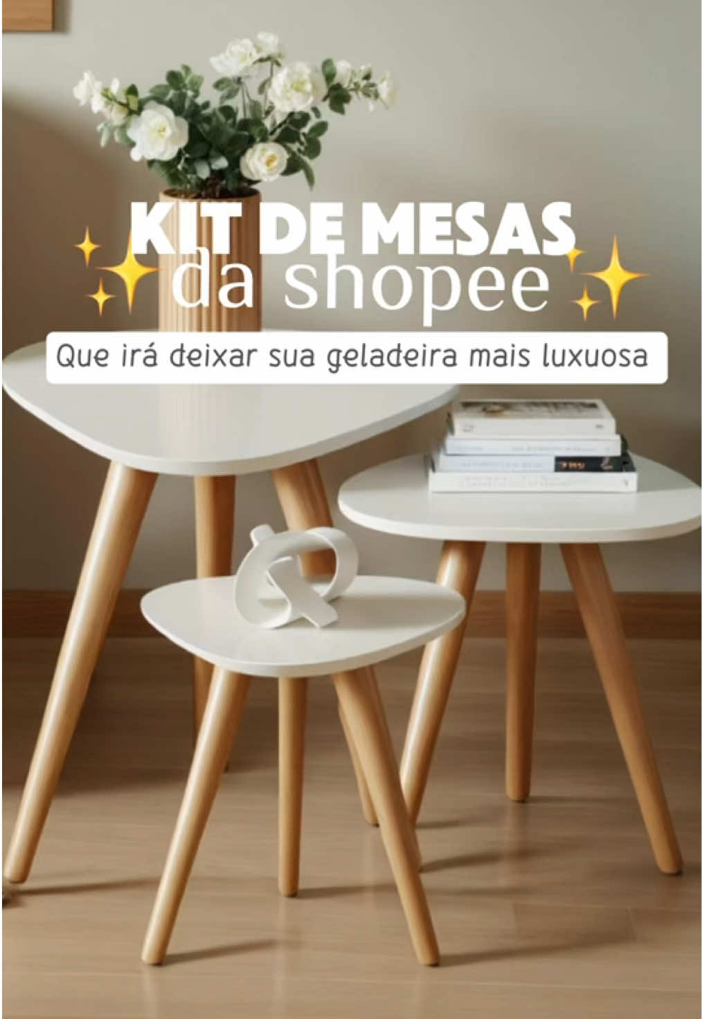 Dê uma olhada em Kit Trio Jogo de Mesinhas Lateral Sala Pé Palito Retro Tampo Orgânico por R$112,90 - R$119,90. Compre na Shopee agora! https://s.shopee.com.br/4fgbgIZgYP #shopee #viralvideos #shopeecheck 