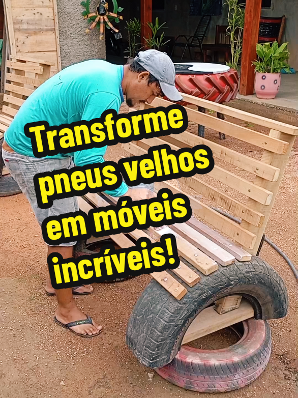 Banco Feito com Pneu: Estilo, Sustentabilidade e Conforto para Sua Casa! 🛞🪑✨   