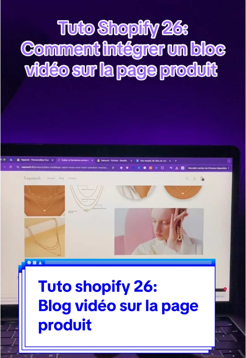 Tuto Shopify 26: 🎥 Ajoutez un bloc vidéo captivant sur votre boutique Shopify ! ✔️ Mettez en valeur vos produits en action : Intégrez une vidéo pour présenter vos produits ou raconter l’histoire de votre marque. 🎯 Expérience visuelle engageante : Offrez une expérience immersive pour captiver vos visiteurs et les inciter à explorer davantage. 🎨 Personnalisable et facile à intégrer : Ajustez les dimensions, styles et placements pour une intégration parfaite à votre boutique. 💡 Ajoutez ce bloc vidéo dès aujourd’hui pour enrichir l’expérience utilisateur et booster vos conversions ! #shopify #boutiqueenligne #astuces  	1.	Qu’est-ce que Shopify et comment ça marche ? 	2.	Combien coûte Shopify ? 	3.	Puis-je utiliser mon propre nom de domaine avec Shopify ? 	4.	Ai-je besoin de compétences techniques pour utiliser Shopify ? 	5.	Quels types de produits puis-je vendre sur Shopify ?