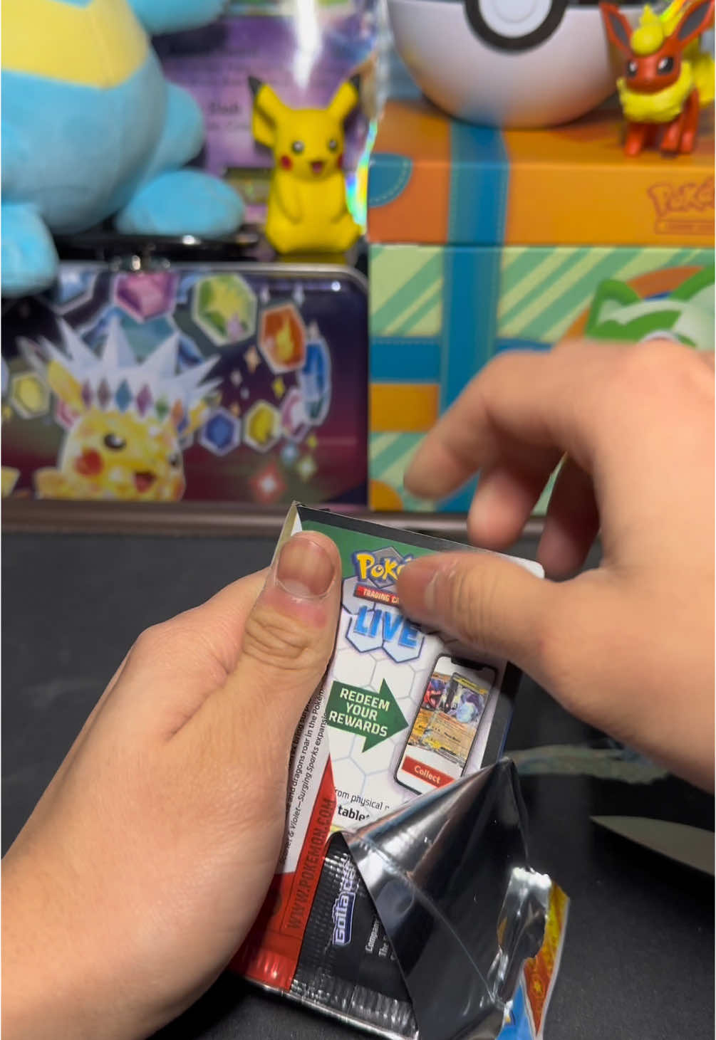 holy scam worst surging sparks box ever #pokemon #unboxing #pokemoncards #fyp #surgingsparks #tcg 